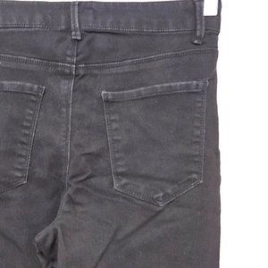 Forever 21 High Waist Skinny Jeans size 29 x 27 Ankle Crop Black Stretch